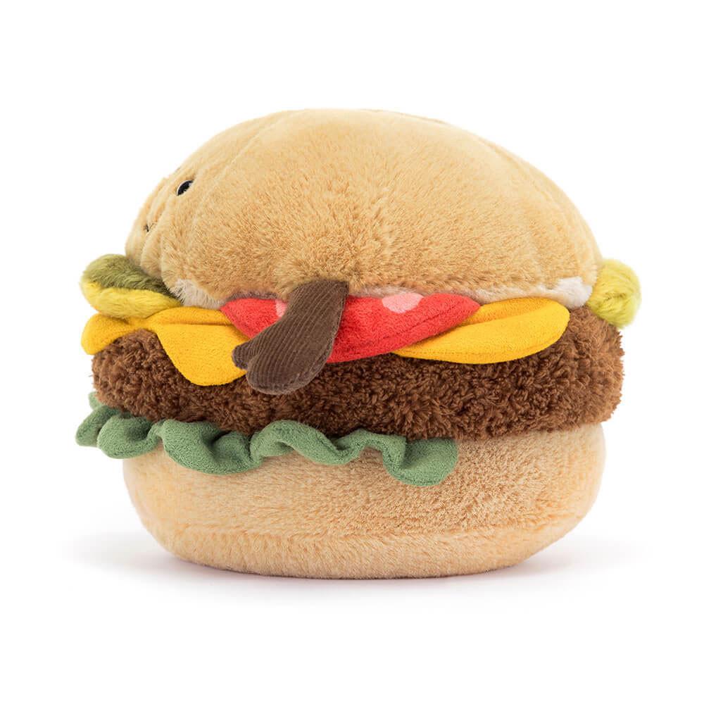 Peluche Jellycat Amuseables Burger,12cm x 12cm x 11cm Marrom | Portugal  LBPCA-0564