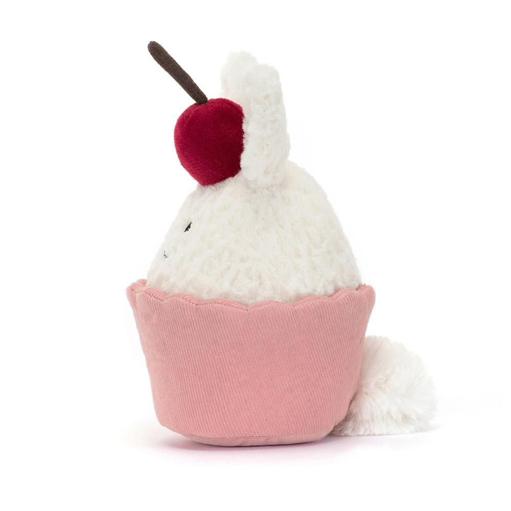 Peluche Jellycat Amuseables Dainty Dessert Coelhinha Cupcake,14cm x 10cm x 9cm Branco | Portugal  USZTL-5781