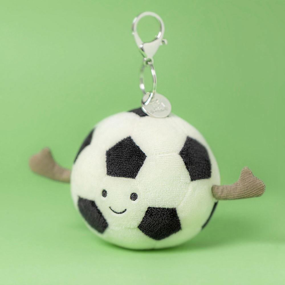 Peluche Jellycat Amuseables Football,16cm x 8cm x 6cm Branco | Portugal  IBQAW-8230