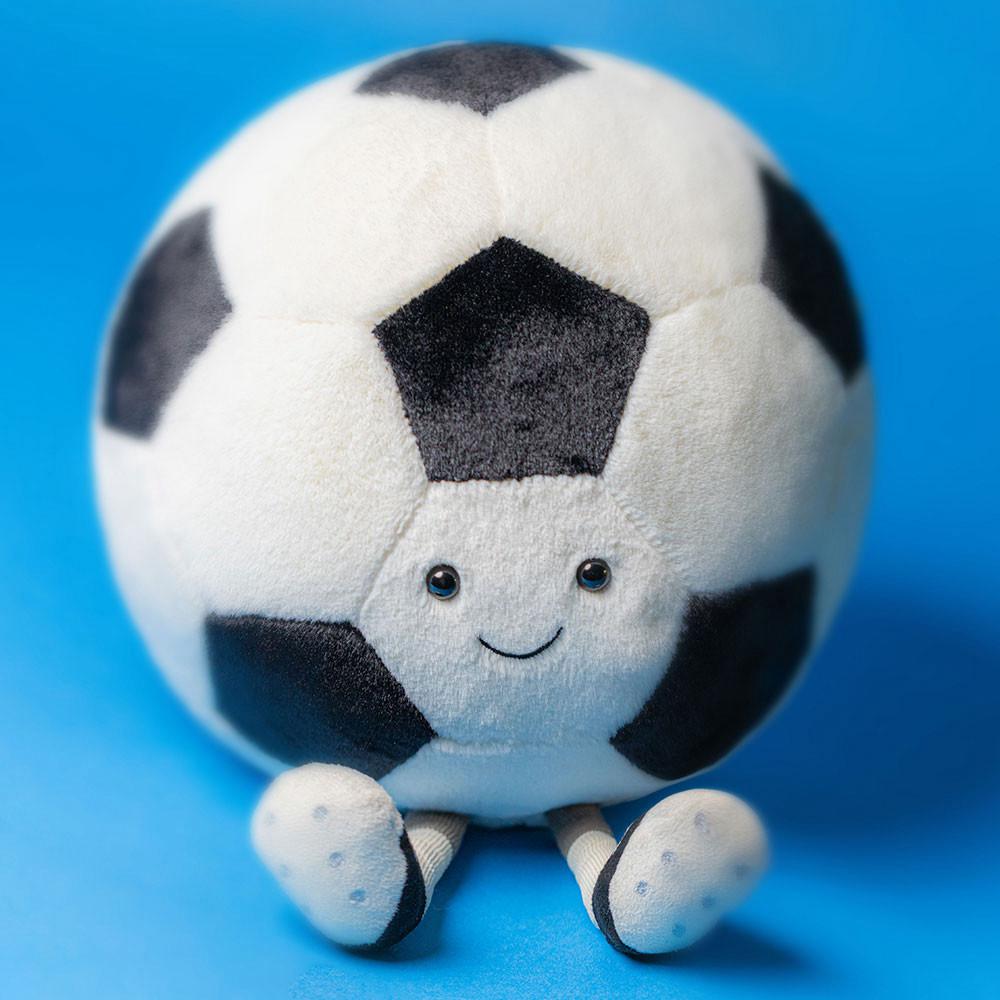 Peluche Jellycat Amuseables Football,31cm x 21cm x 21cm Branco | Portugal  FVACI-2019