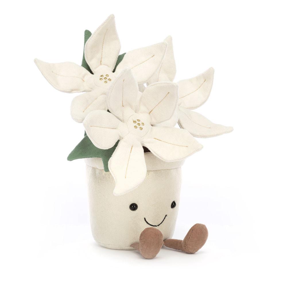 Peluche Jellycat Amuseables Gold Poinsettia,25cm x 10cm x 10cm Branco | Portugal  NYCMW-7653