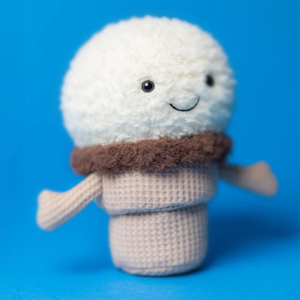 Peluche Jellycat Amuseables Ice Cream Cone,14cm x 9cm x 5cm Branco | Portugal  IOQJU-6583