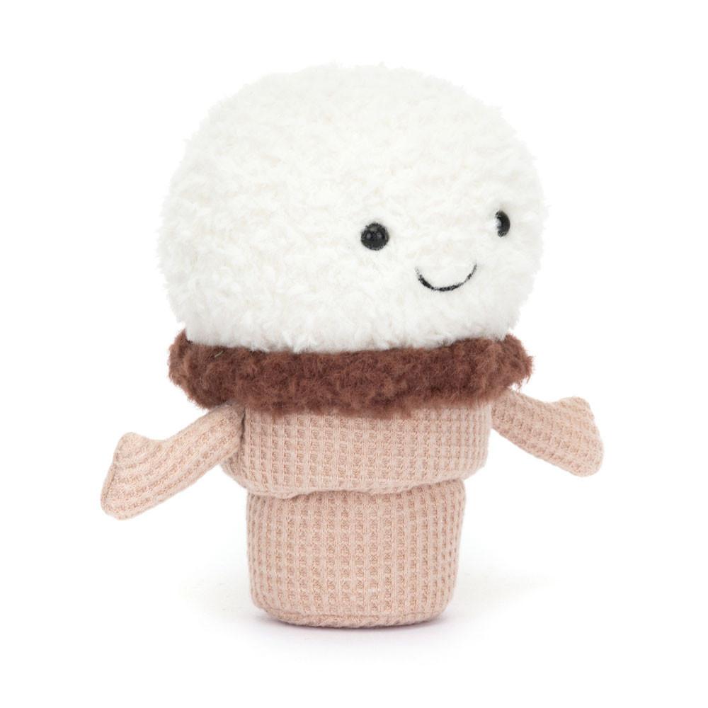Peluche Jellycat Amuseables Ice Cream Cone,14cm x 9cm x 5cm Branco | Portugal  IOQJU-6583