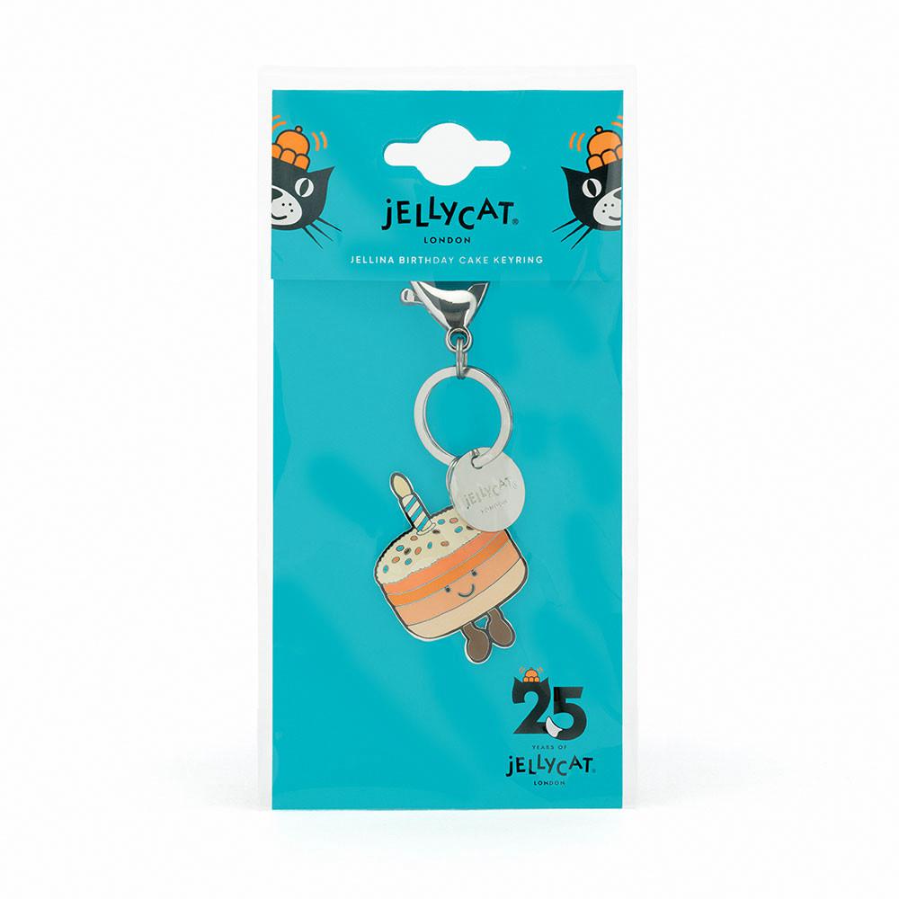 Peluche Jellycat Amuseables Jellina Birthday Cake Keyring,11cm x 3.3cm x 0.3cm Laranja | Portugal  MTPAB-1423