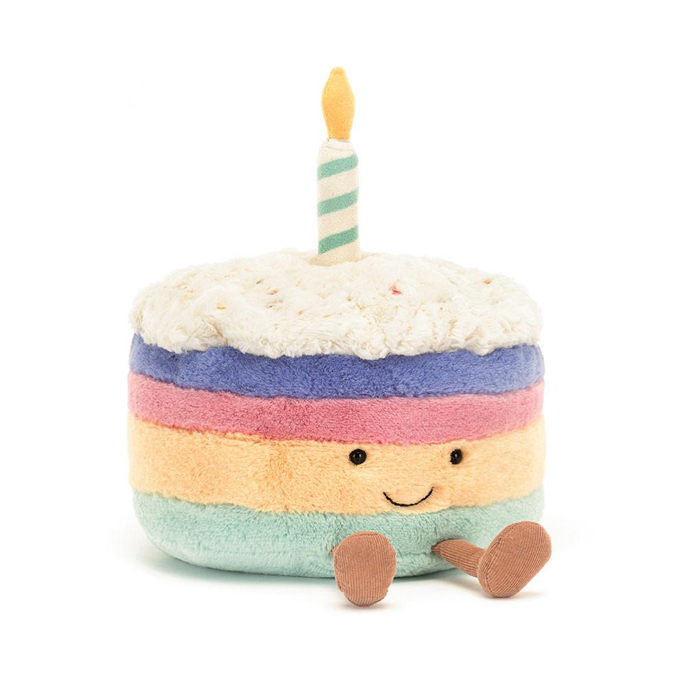 Peluche Jellycat Amuseables Rainbow Birthday Cake,26cm x 21cm x 21cm Azuis | Portugal  IZVRS-5289