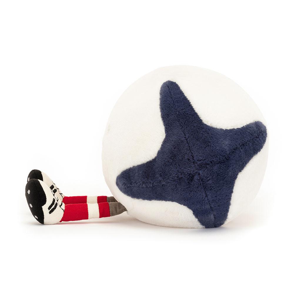 Peluche Jellycat Amuseables Rugby Ball,18cm x 29cm x 13cm Branco | Portugal  SFANH-2730