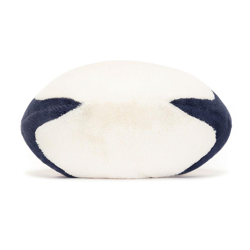 Peluche Jellycat Amuseables Rugby Ball,18cm x 29cm x 13cm Branco | Portugal  SFANH-2730