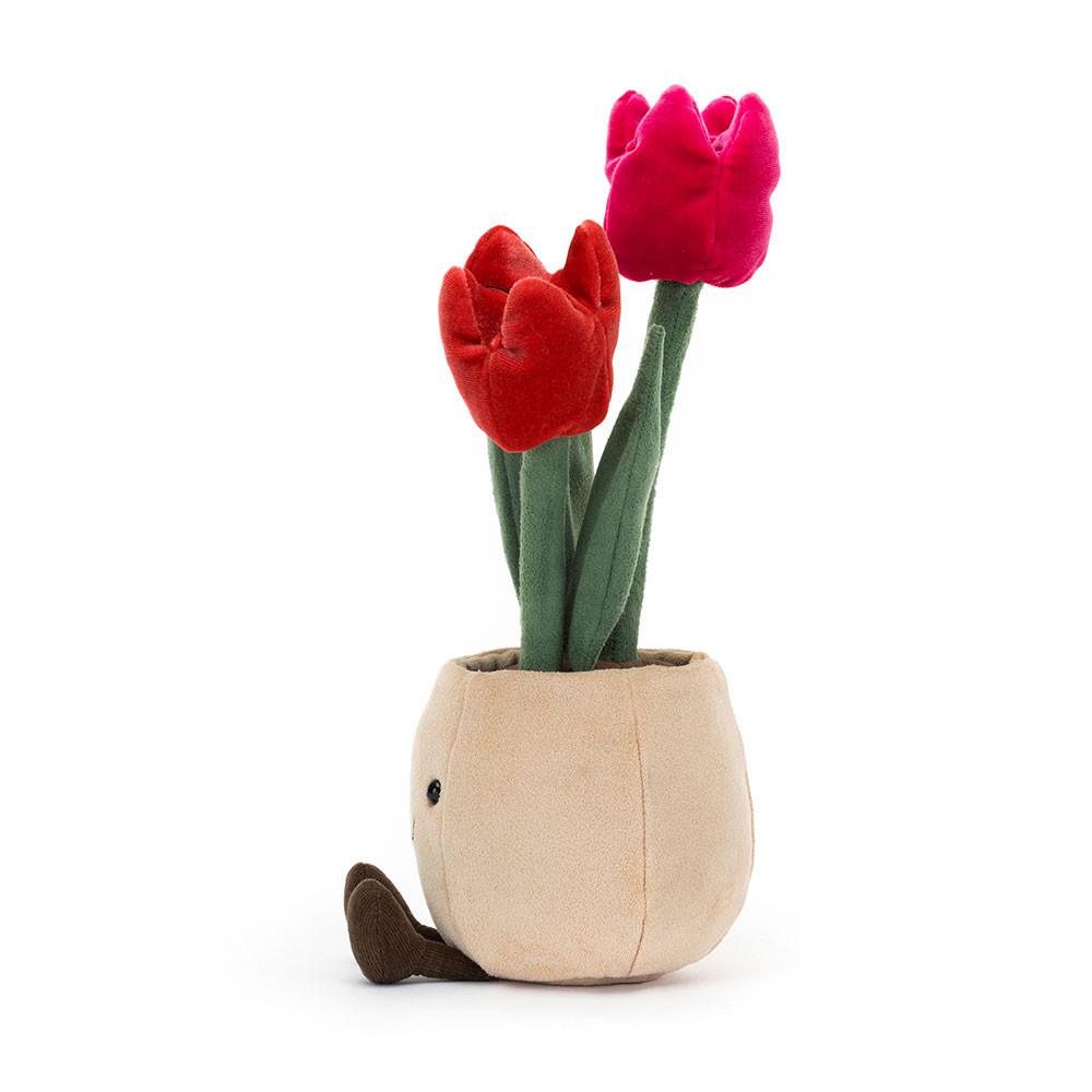 Peluche Jellycat Amuseables Tulip Pot,30cm x 11cm x 11cm Vermelhas | Portugal  AXRGM-6250