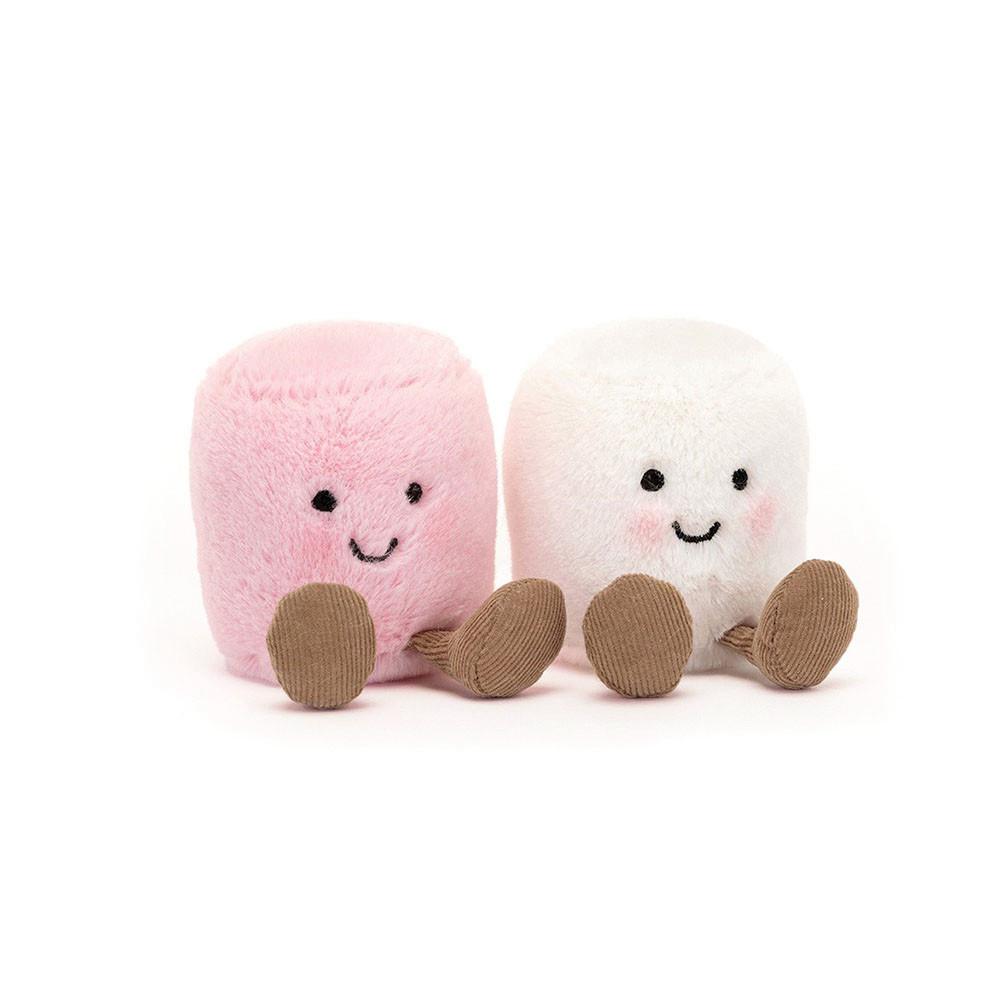 Peluche Jellycat Amuseables and White Marshmallows,9cm x 15cm x 5cm Rosa | Portugal  MANGE-1634