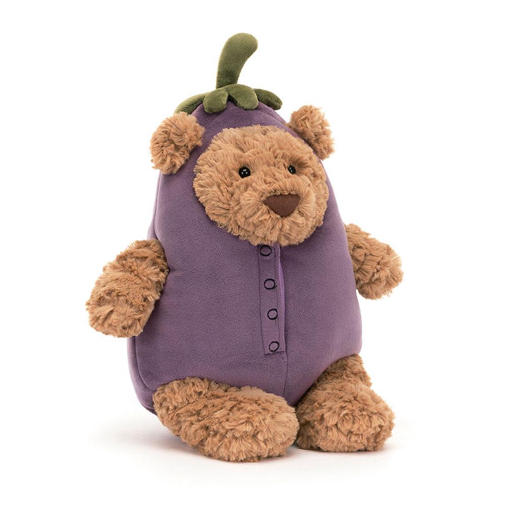 Peluche Jellycat Bartholomew Bear Aubergine,30cm x 15cm x 14cm Marrom | Portugal  CJRUB-3026