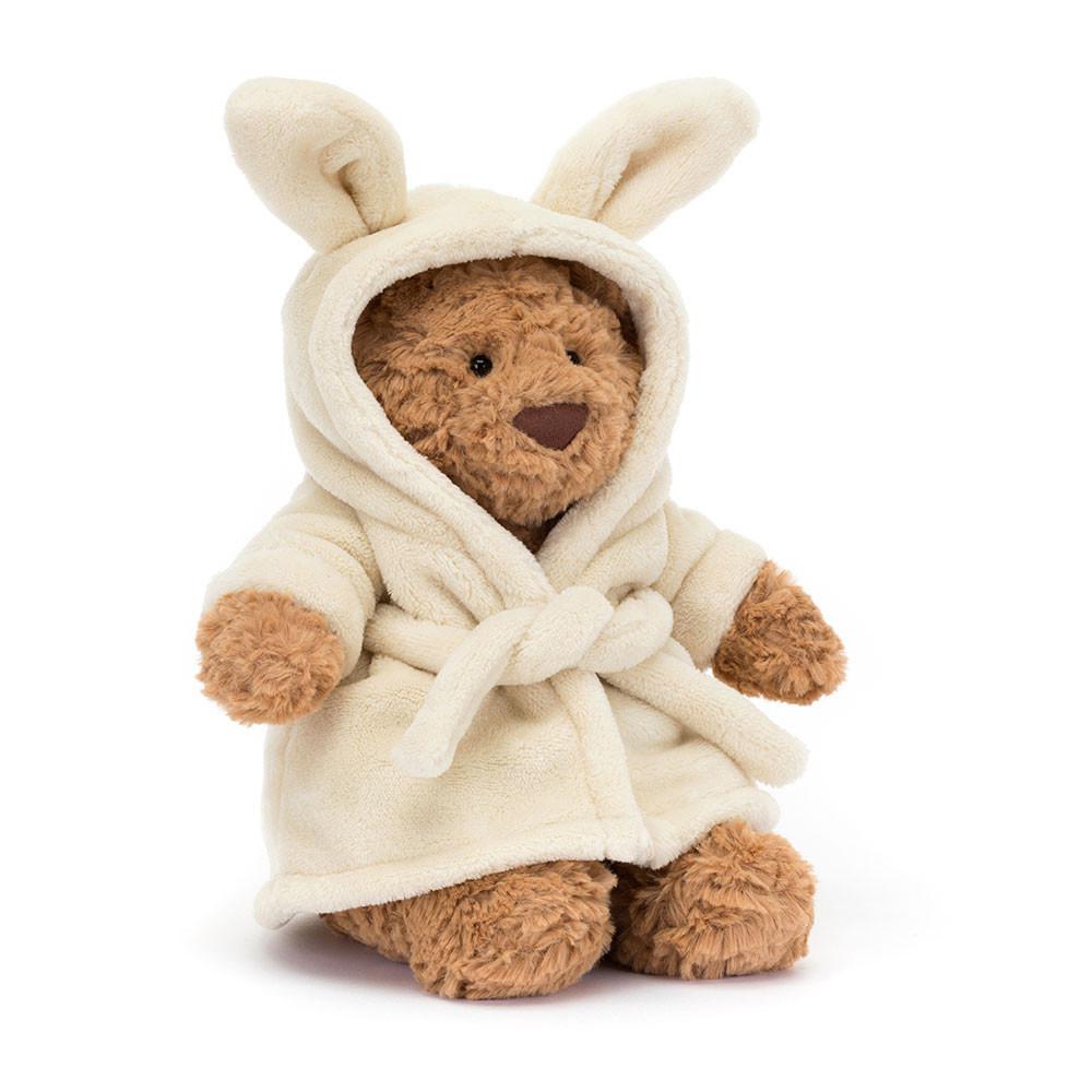 Peluche Jellycat Bartholomew Bear Bathrobe,26cm x 12cm x 8cm Marrom | Portugal  URSQJ-9271