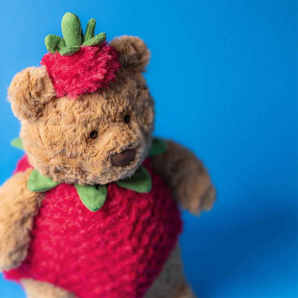 Peluche Jellycat Bartholomew Bear Strawberry,26cm x 12cm x 8cm Marrom | Portugal  MVXKR-4827