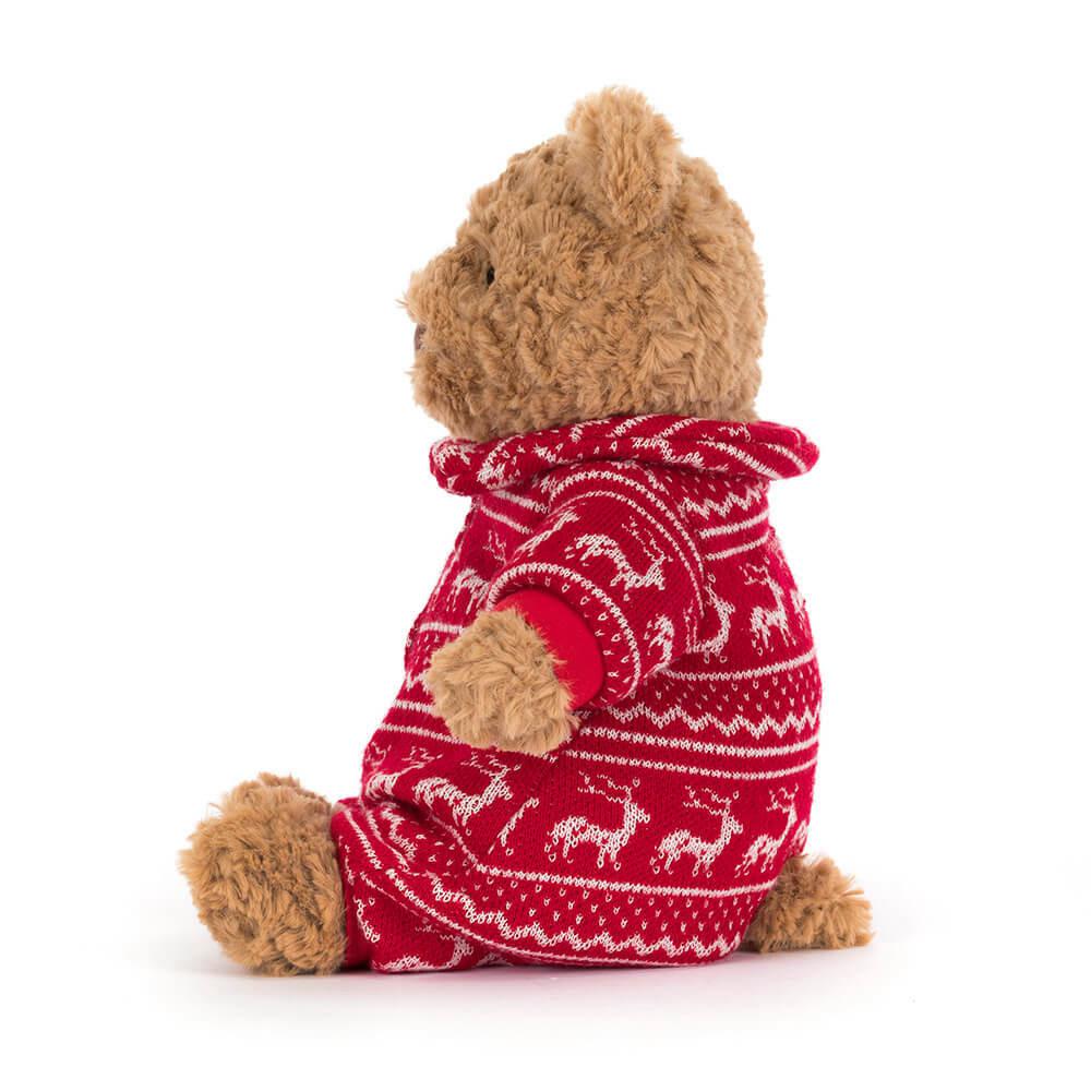 Peluche Jellycat Bartholomew Bear Winter Pyjamas,26cm x 12cm x 8cm Marrom | Portugal  UVDEH-0786