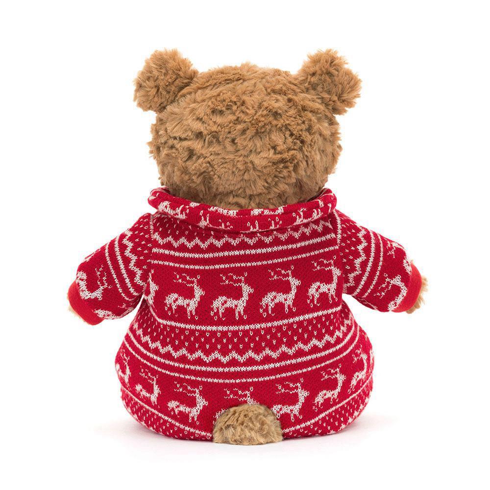 Peluche Jellycat Bartholomew Bear Winter Pyjamas,26cm x 12cm x 8cm Marrom | Portugal  UVDEH-0786