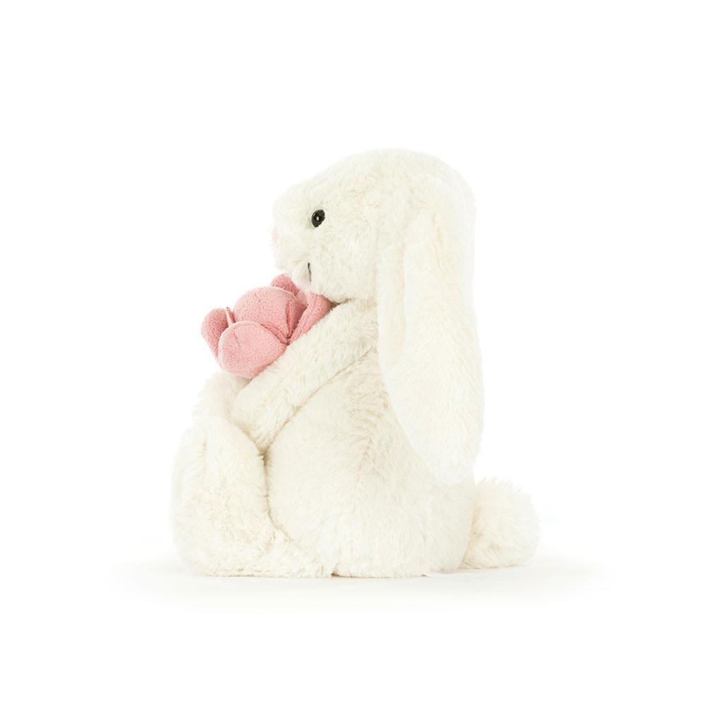 Peluche Jellycat Bashful Coelhinha 'Peony',18cm x 9cm x 8cm Branco | Portugal  MWSXK-6290