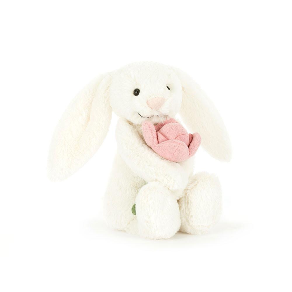 Peluche Jellycat Bashful Coelhinha \'Peony\',18cm x 9cm x 8cm Branco | Portugal  MWSXK-6290