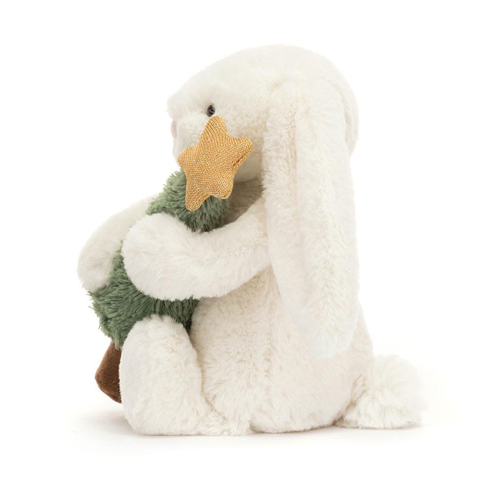 Peluche Jellycat Bashful Coelhinha with Christmas Tree,7.1in x 3.5in x 3.1in Branco | Portugal  KCJNM-1703