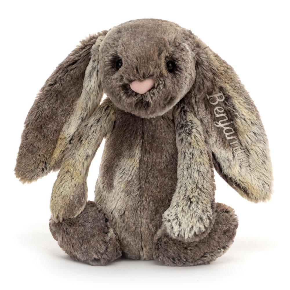 Peluche Jellycat Bashful Cottontail Coelhinha Medium,31cm x 12cm x 9cm Marrom | Portugal  WTEHM-5604