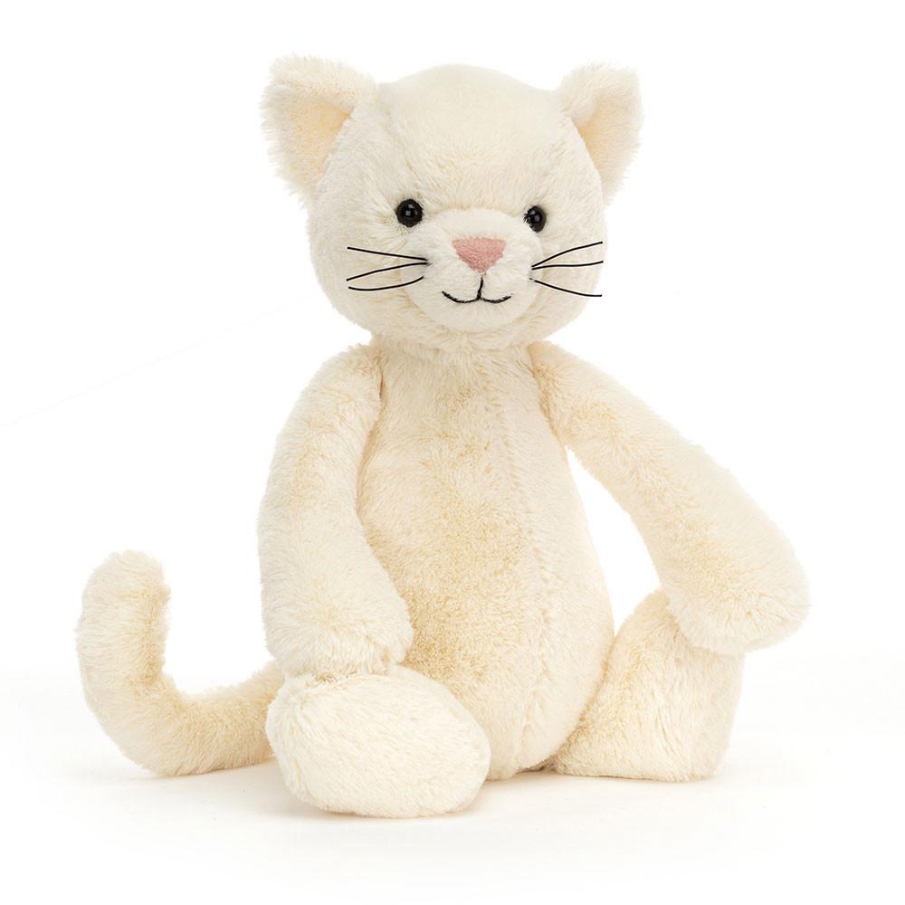 Peluche Jellycat Bashful Cream Kitten,31cm x 12cm x 9cm Branco | Portugal  ESVAO-7268