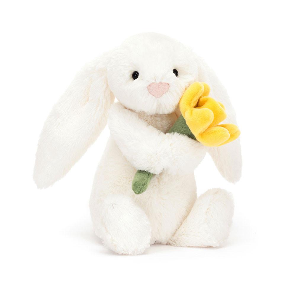 Peluche Jellycat Bashful Daffodil Coelhinha,18cm x 9cm x 8cm Branco | Portugal  ZGAPW-8154