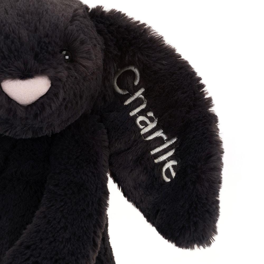 Peluche Jellycat Bashful Inky Coelhinha Medium,31cm x 12cm x 9cm Pretas | Portugal  QYTXW-0748