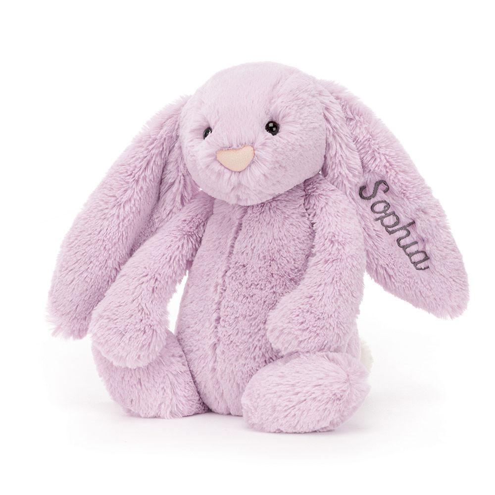 Peluche Jellycat Bashful Lilac Coelhinha Medium,31cm x 12cm x 9cm Roxo | Portugal  LYMGW-6492