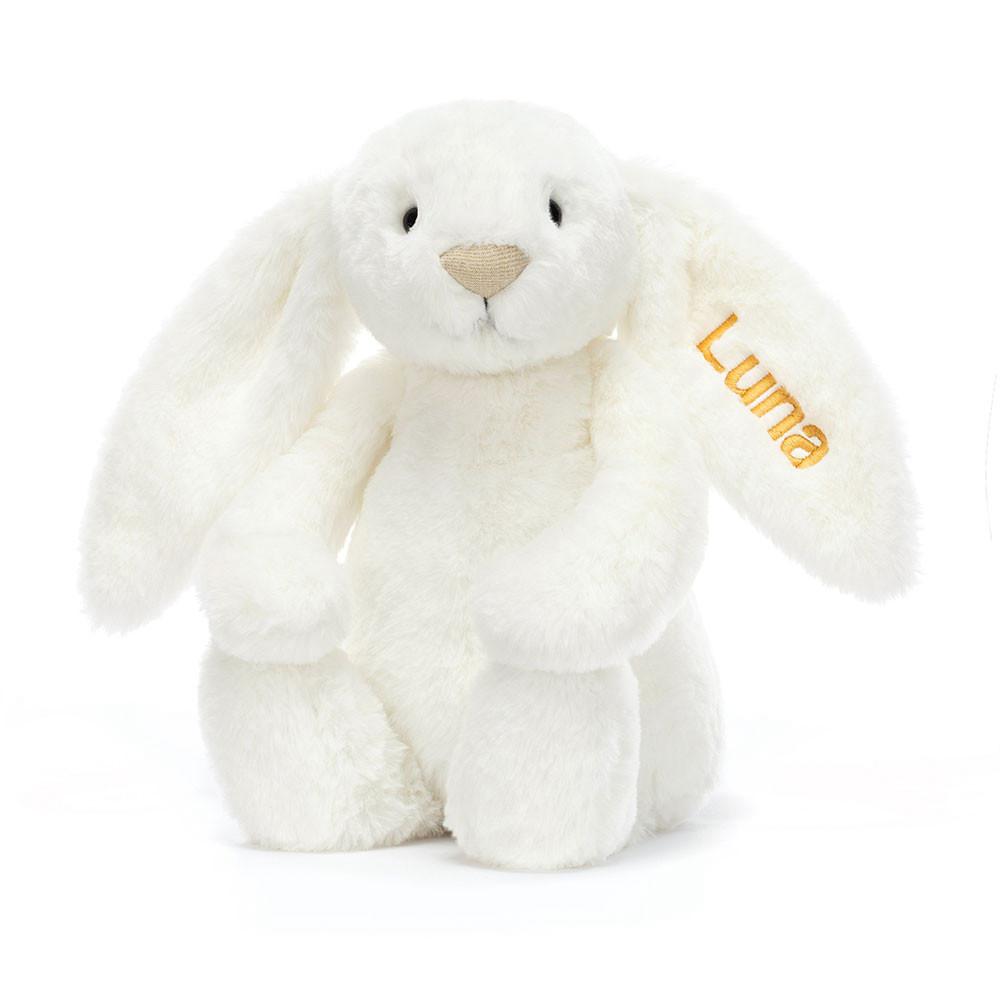 Peluche Jellycat Bashful Luxe Coelhinha Luna Medium,51cm x 21cm x 12cm Branco | Portugal  GQDPF-3861