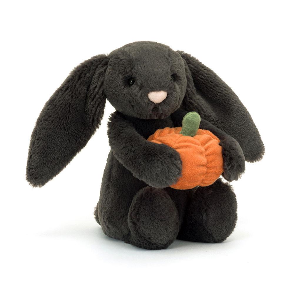 Peluche Jellycat Bashful Pumpkin Coelhinha,31cm x 12cm x 9cm Pretas | Portugal  WVFZS-6410