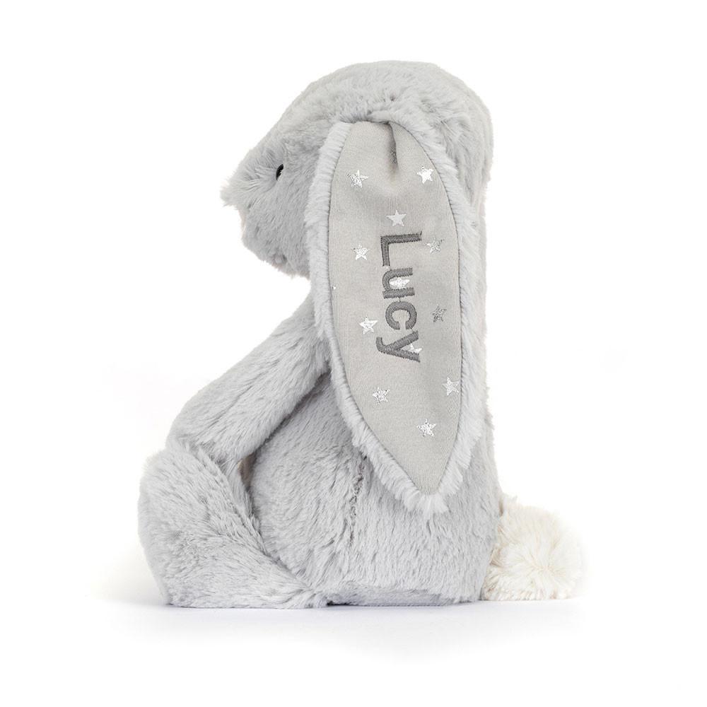 Peluche Jellycat Bashful Shimmer Coelhinha Medium,31cm x 12cm x 9cm Cinzentas | Portugal  QXLCU-4650