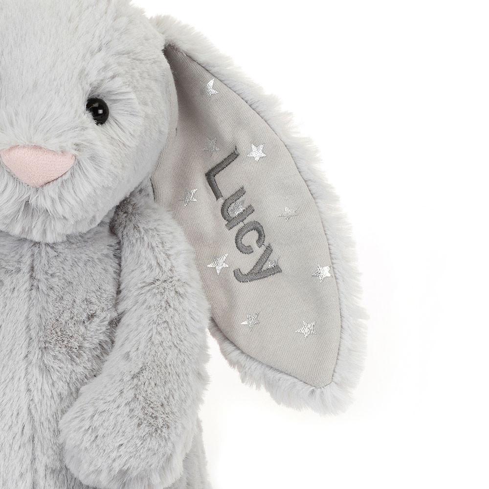 Peluche Jellycat Bashful Shimmer Coelhinha Medium,31cm x 12cm x 9cm Cinzentas | Portugal  QXLCU-4650