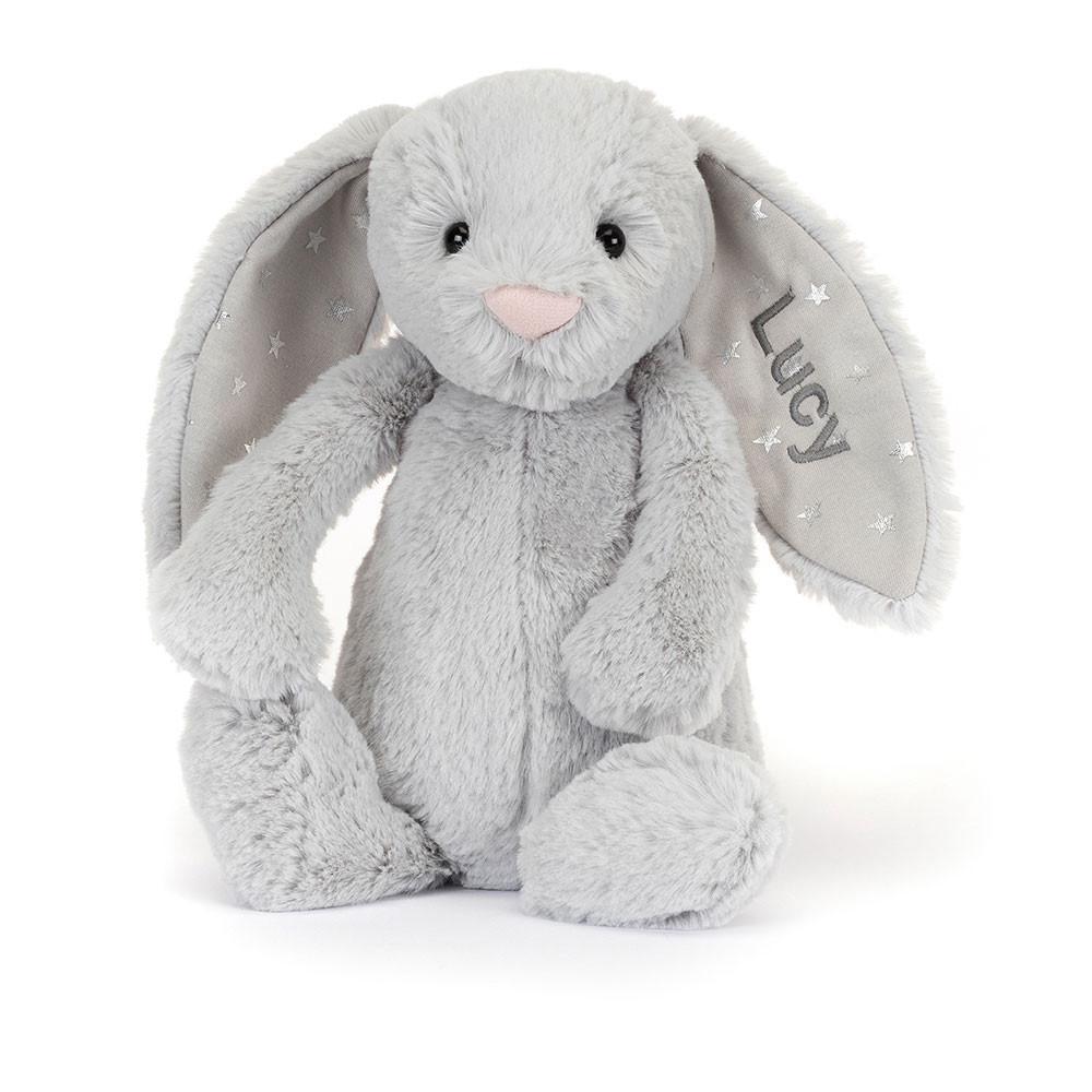 Peluche Jellycat Bashful Shimmer Coelhinha Medium,31cm x 12cm x 9cm Cinzentas | Portugal  QXLCU-4650