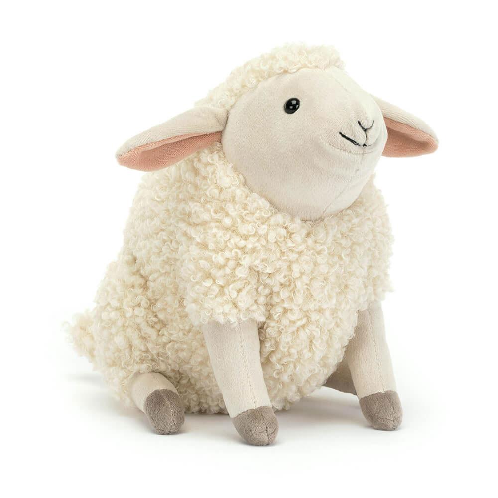 Peluche Jellycat Burly Boo Sheep,20cm x 11cm x 14cm Branco | Portugal  VYOFQ-9637