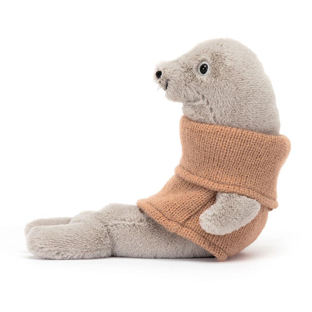 Peluche Jellycat Cozy Crew Seal,14cm x 5cm x 13cm Bege | Portugal  MEYSP-0624