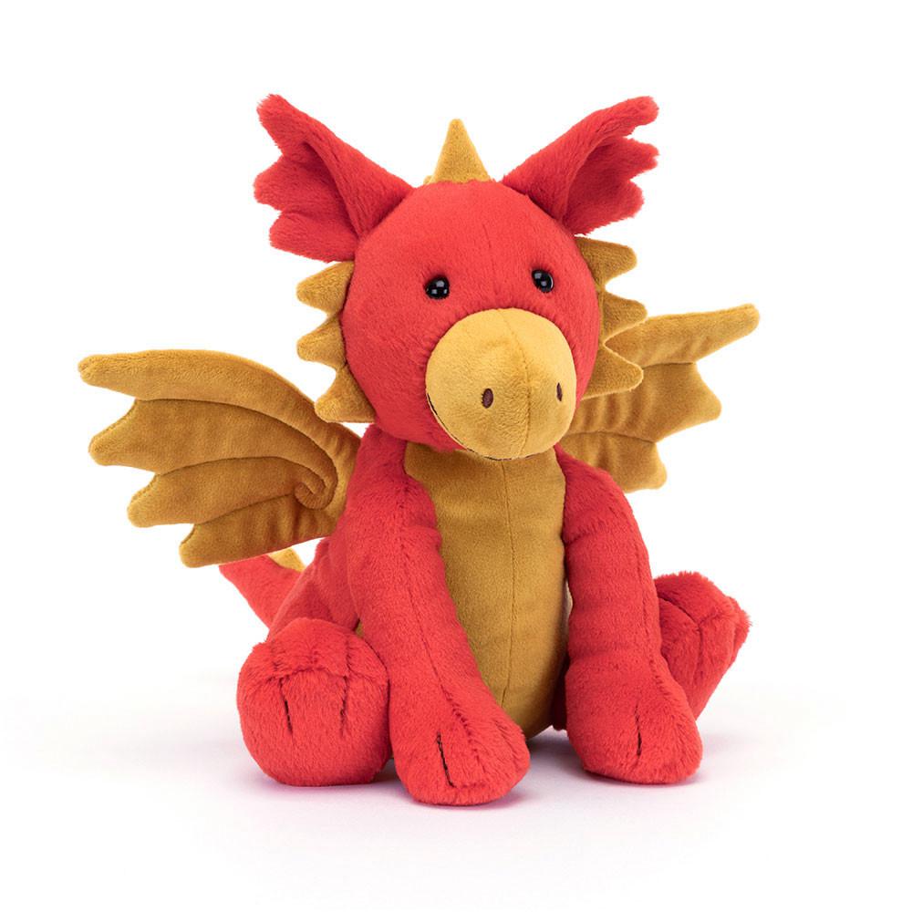 Peluche Jellycat Darvin Dragon,24cm x 20cm x 12cm Vermelhas | Portugal  QCRTA-1739