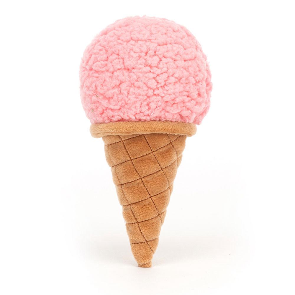 Peluche Jellycat Irresistible Ice Cream Strawberry,17cm x 8cm x 7cm Rosa | Portugal  ZSVPU-5439