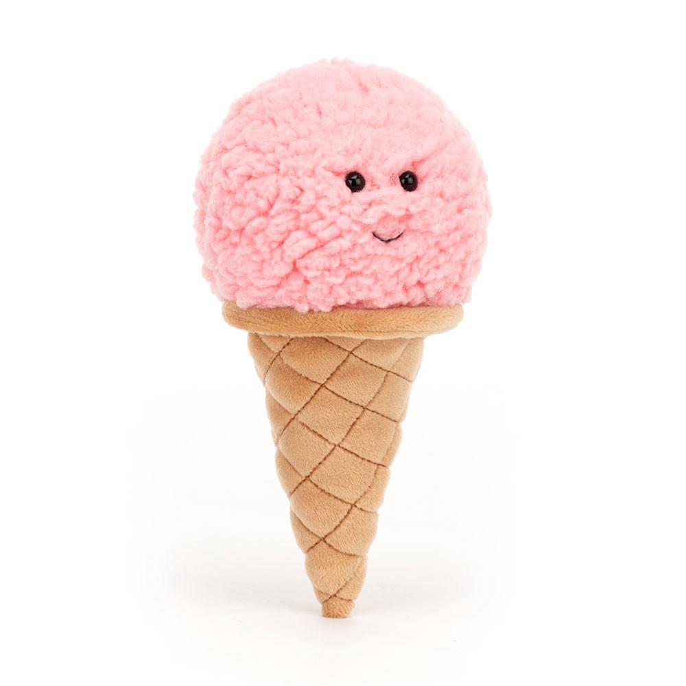 Peluche Jellycat Irresistible Ice Cream Strawberry,17cm x 8cm x 7cm Rosa | Portugal  ZSVPU-5439