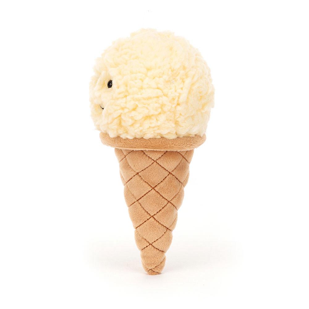 Peluche Jellycat Irresistible Ice Cream Vanilla,17cm x 8cm x 7cm Branco | Portugal  ENIGV-2956