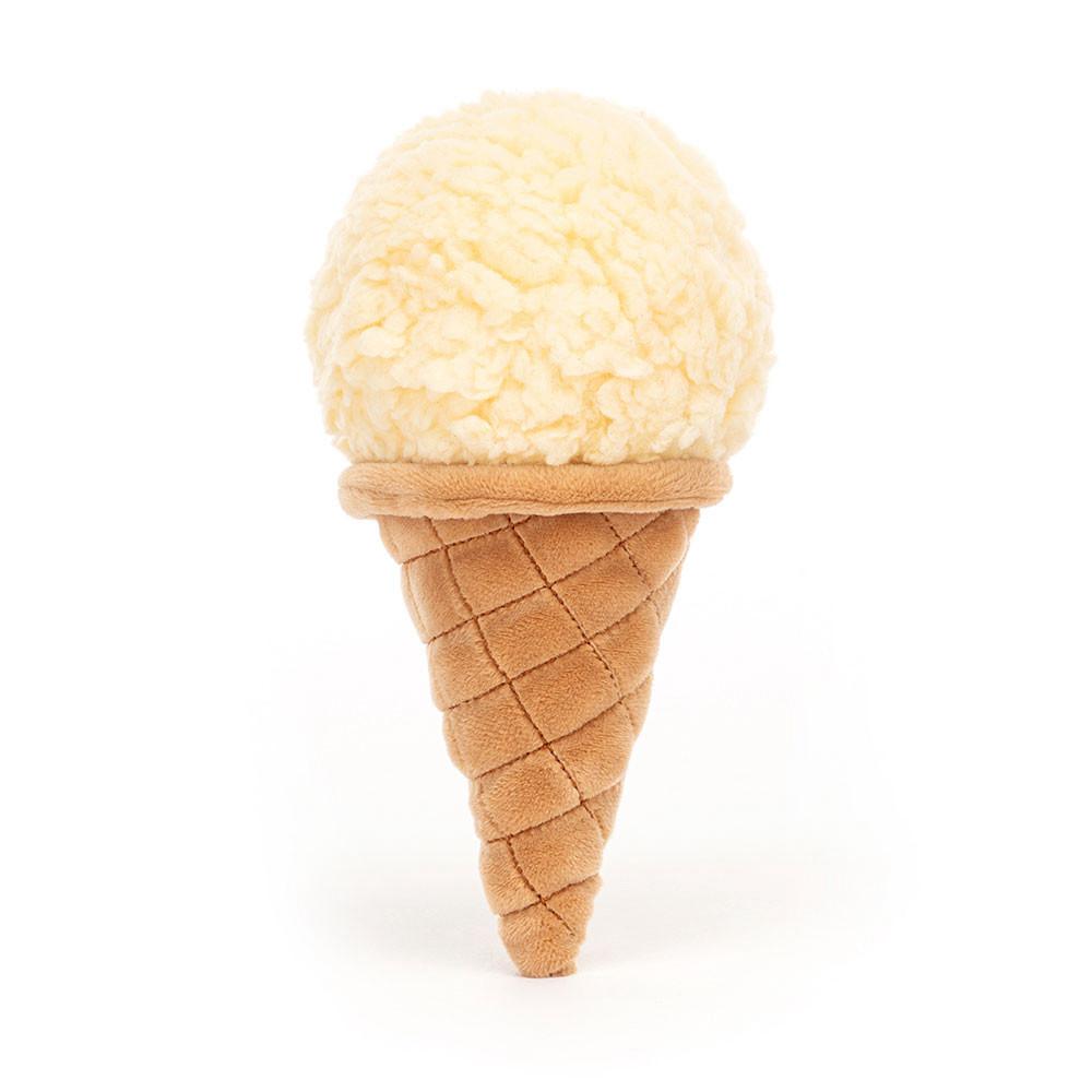 Peluche Jellycat Irresistible Ice Cream Vanilla,17cm x 8cm x 7cm Branco | Portugal  ENIGV-2956