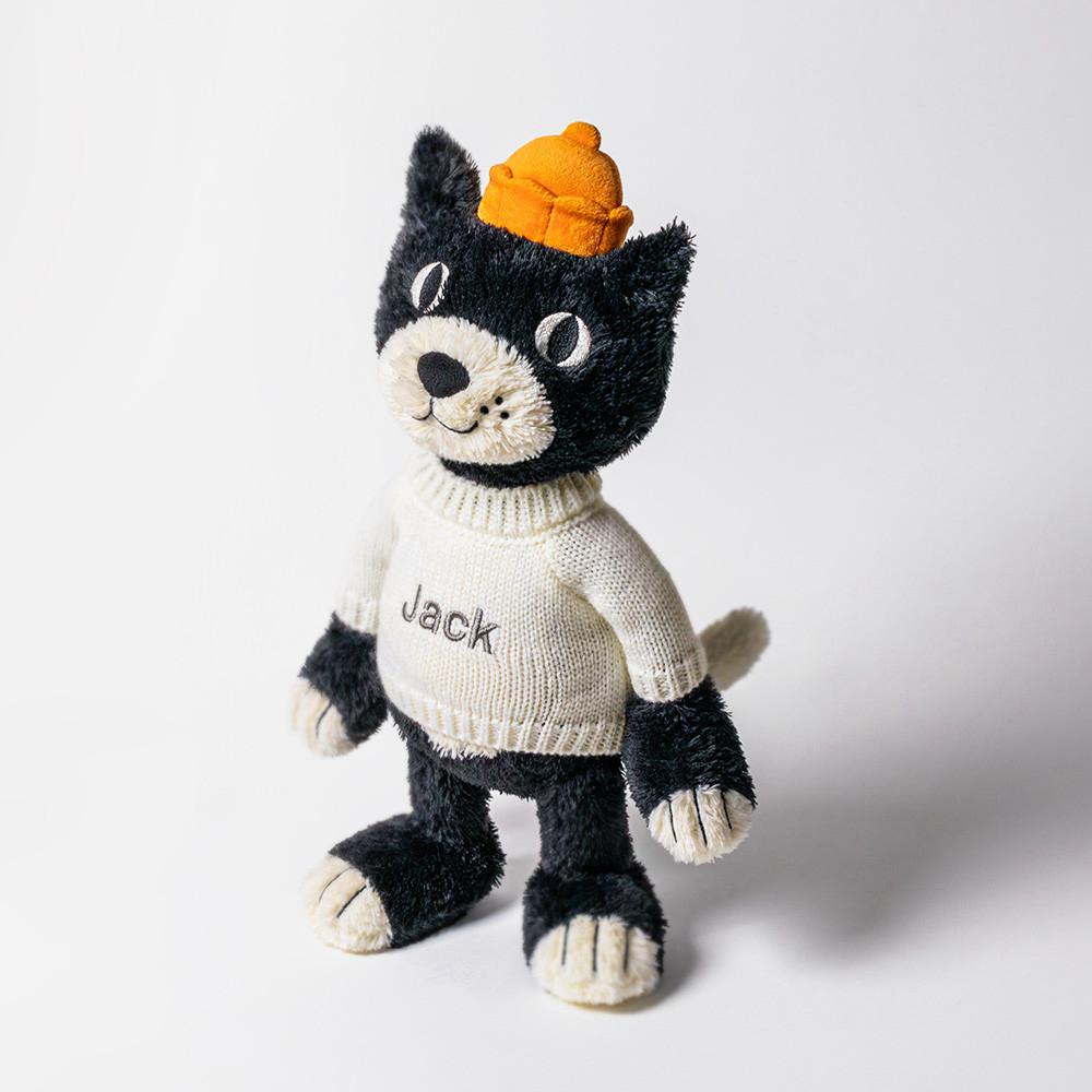 Peluche Jellycat Jack with Cream Jumper,32cm x 11cm x 9cm Pretas | Portugal  ZQTJY-0387