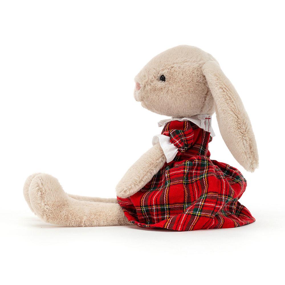 Peluche Jellycat Lottie Coelhinha Tartan,27cm x 7cm x 5cm Bege | Portugal  HLAPT-6045