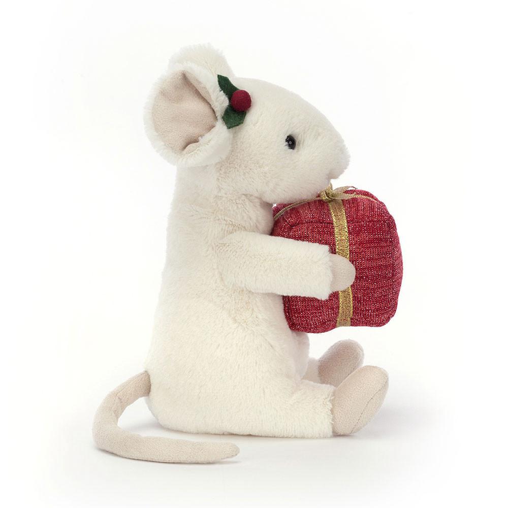 Peluche Jellycat Merry Mouse Present,18cm x 9cm x 7cm Branco | Portugal  LUSIG-1408