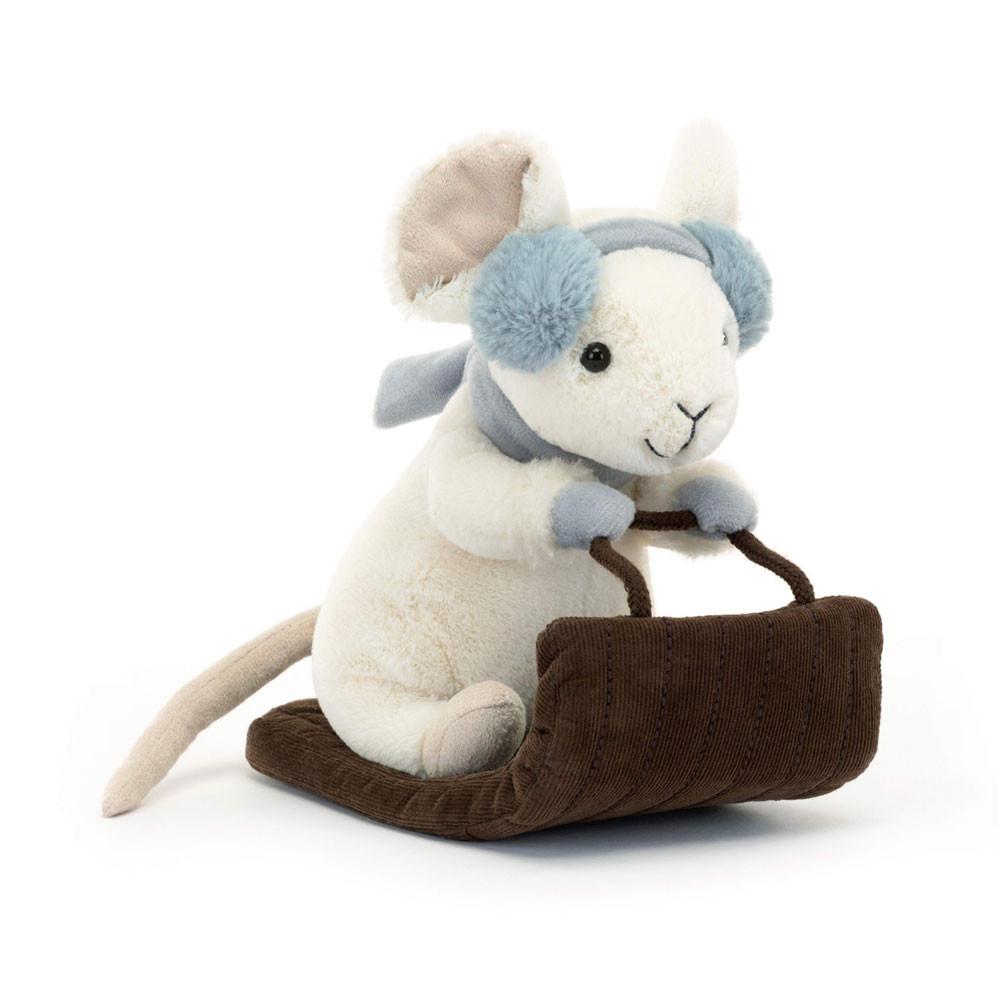 Peluche Jellycat Merry Mouse Sleighing,18cm x 11cm x 17cm Branco | Portugal  BDOSH-2935