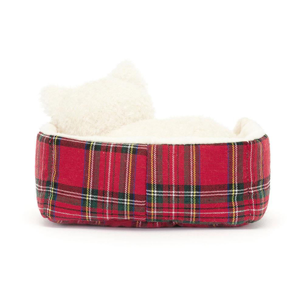 Peluche Jellycat Napping Nipper Westie,10cm x 15cm x 12cm Branco | Portugal  TFMEL-9512