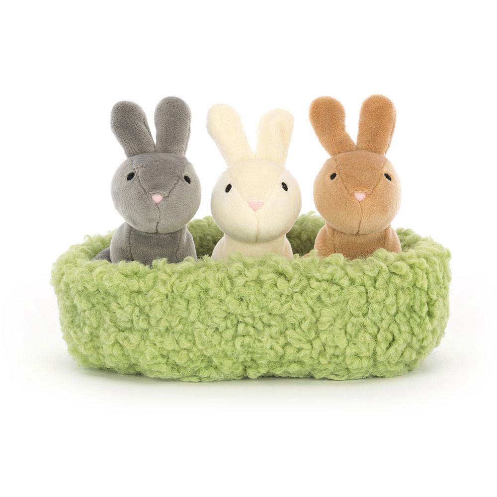 Peluche Jellycat Nesting Bunnies,11cm x 13cm x 13cm Marrom | Portugal  CSLZQ-8614