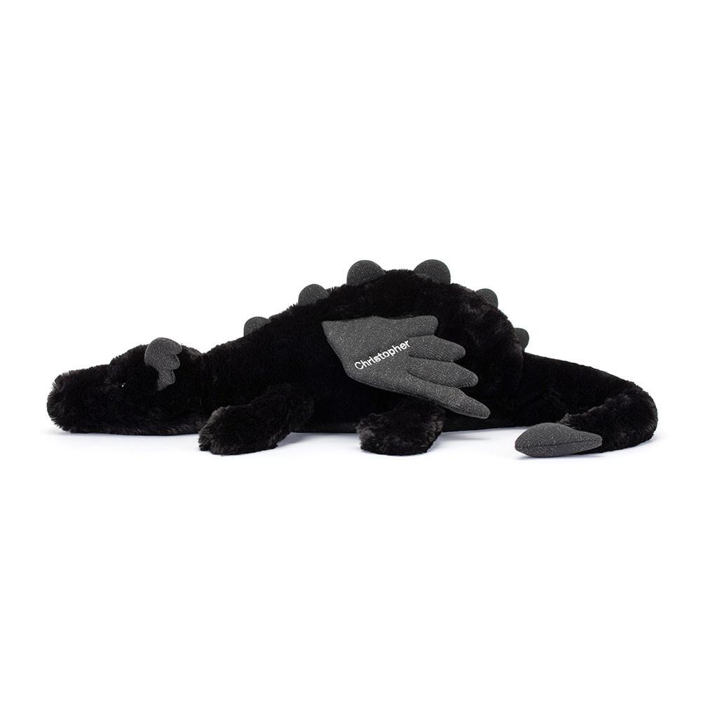 Peluche Jellycat Onyx Dragon Huge,19cm x 20cm x 66cm Pretas | Portugal  EWYVG-7849