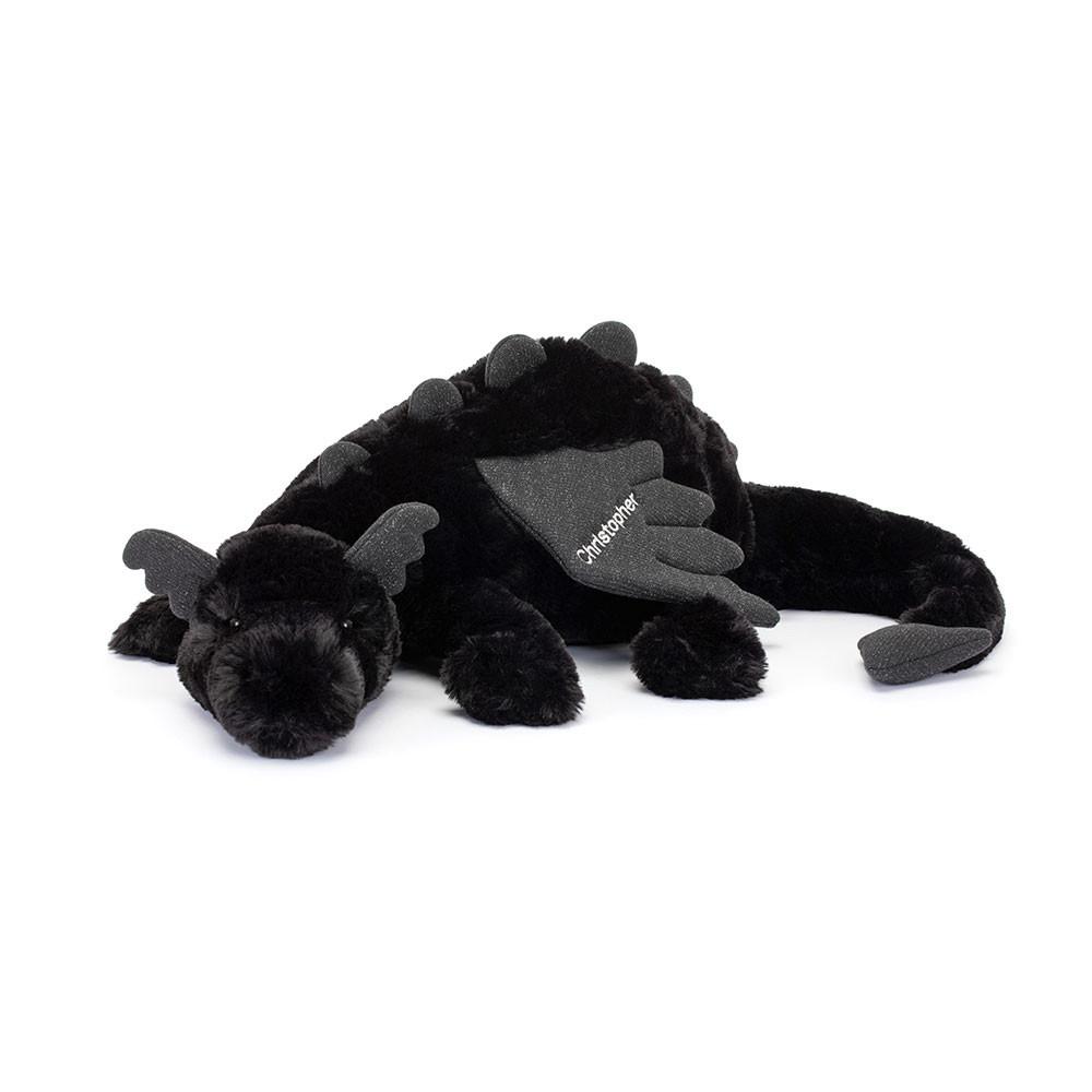 Peluche Jellycat Onyx Dragon Huge,19cm x 20cm x 66cm Pretas | Portugal  EWYVG-7849