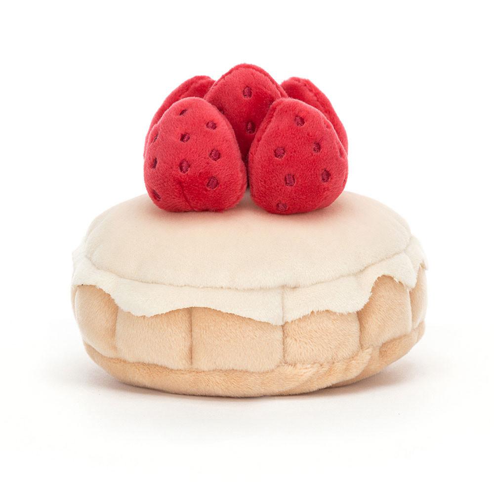 Peluche Jellycat Pretty Patisserie Tarte Aux Fraises,7cm x 10cm x 10cm Bege | Portugal  YPBEF-8347