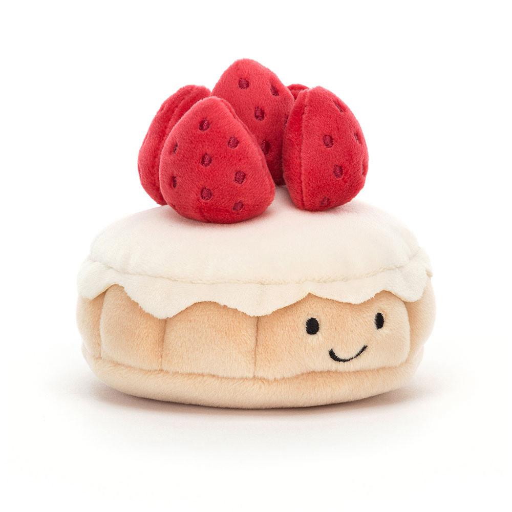 Peluche Jellycat Pretty Patisserie Tarte Aux Fraises,7cm x 10cm x 10cm Bege | Portugal  YPBEF-8347
