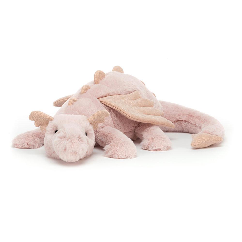 Peluche Jellycat Rose Dragon,4.7in x 5.5in x 19.7in Rosa | Portugal  UNAVT-9806