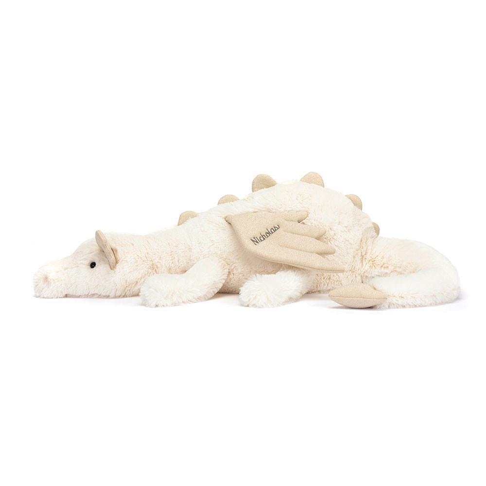 Peluche Jellycat Snow Dragon Huge,19cm x 20cm x 66cm Branco | Portugal  UPALO-3571